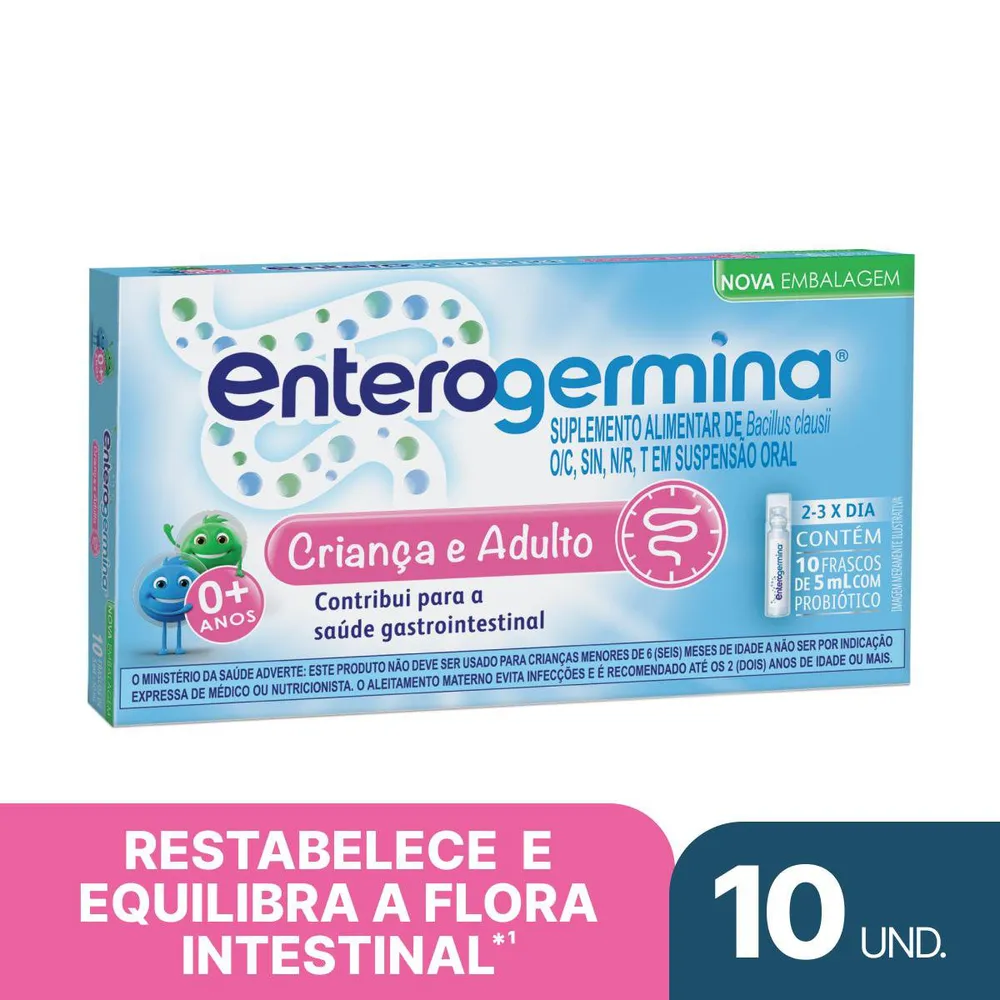 Probiótico Enterogermina 10 Frascos De 5ml