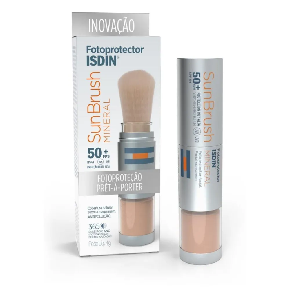 Protetor Solar Em Pó Isdin Sun Brush Mineral Fps 50+ - 4g