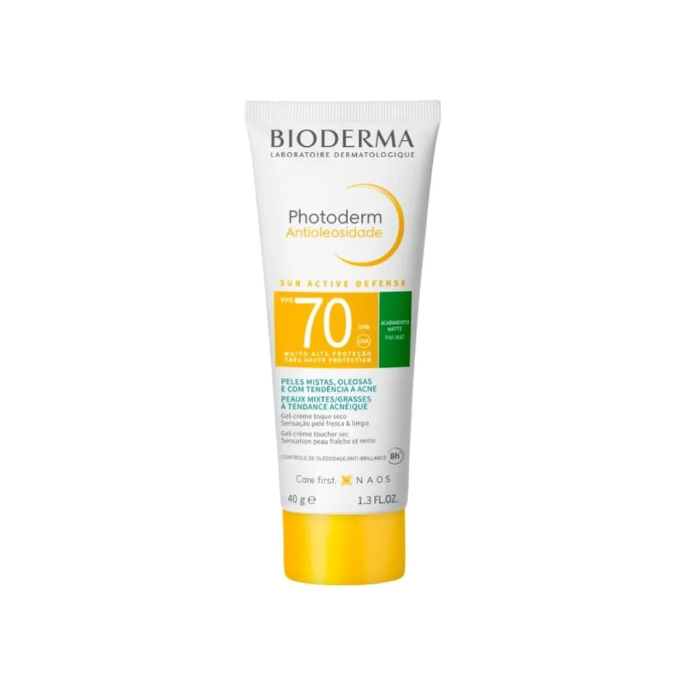 Protetor Solar Facial Bioderma Photoderm Antioleosidade Sem cor FPS70 40g