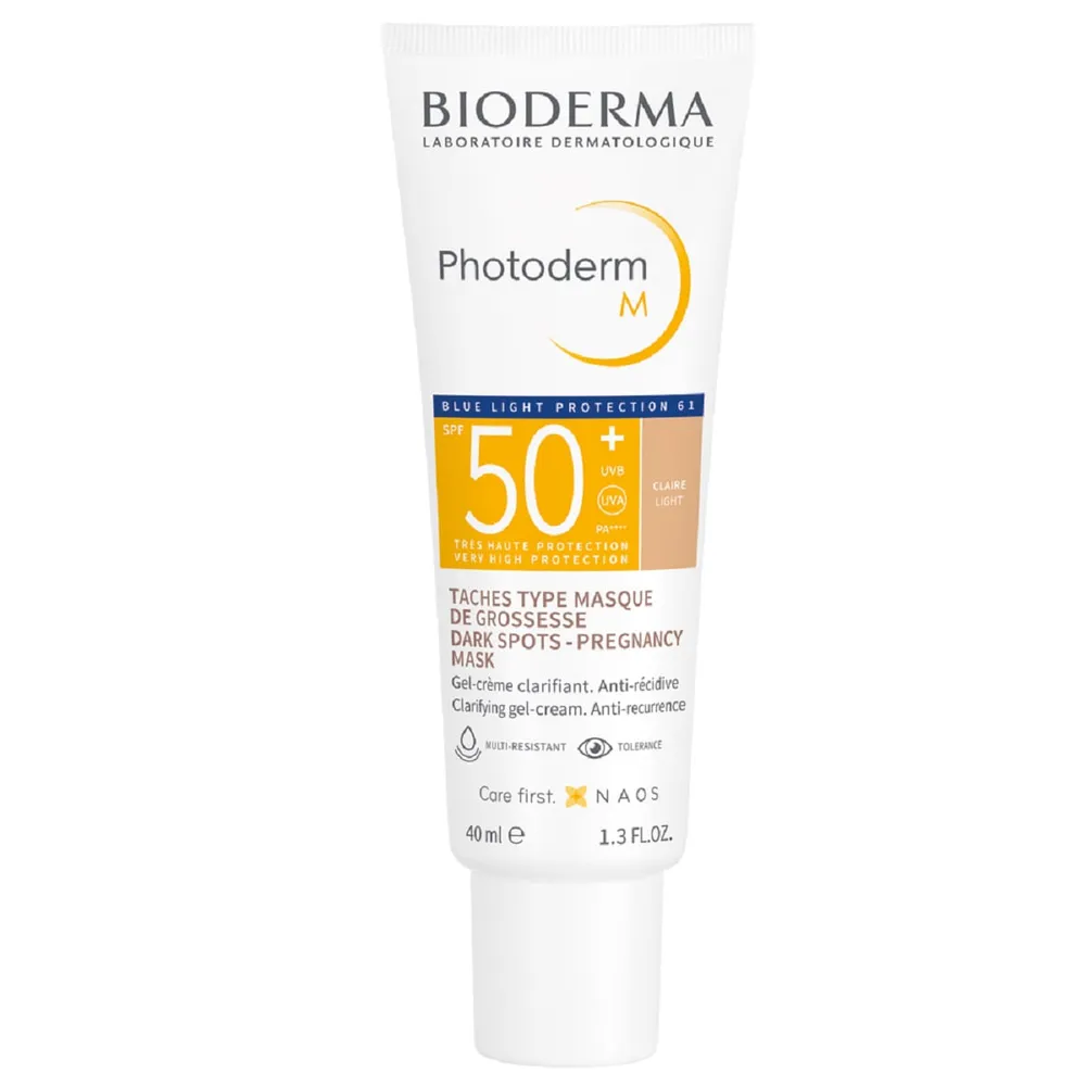 Protetor Solar Facial Bioderma Photoderm M Ação Clareadora FPS 50+ Cor 2.0 40ml