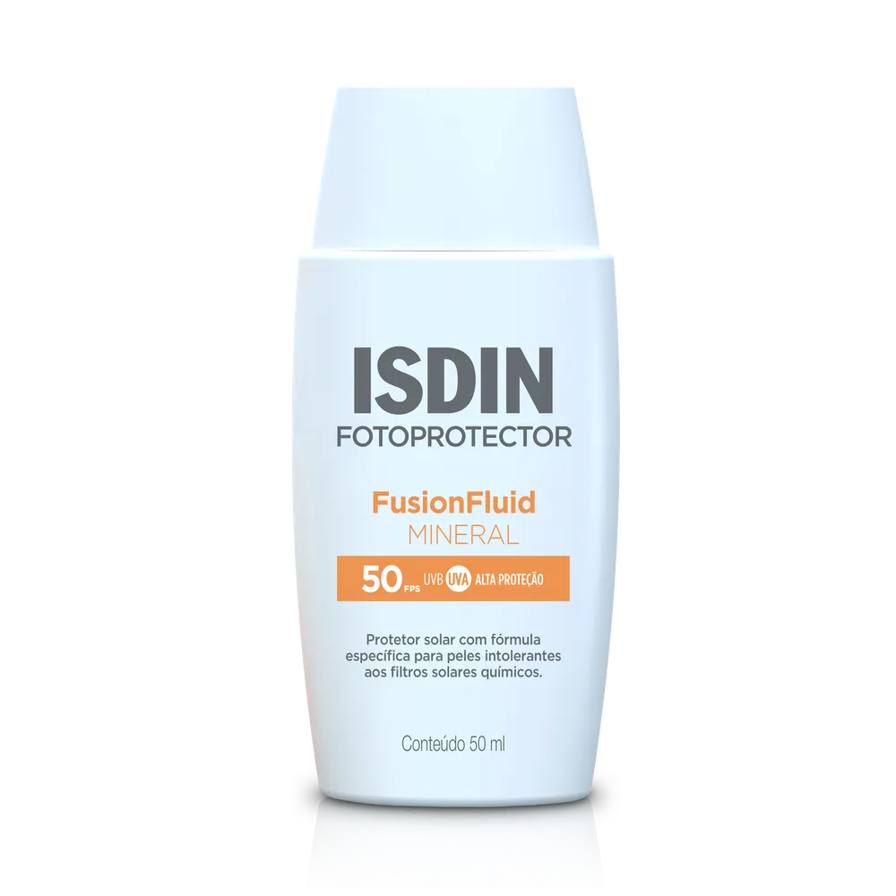 Protetor Solar Facial ISDIN Fusion Fluid Mineral FPS50 Sem Perfume 50ml