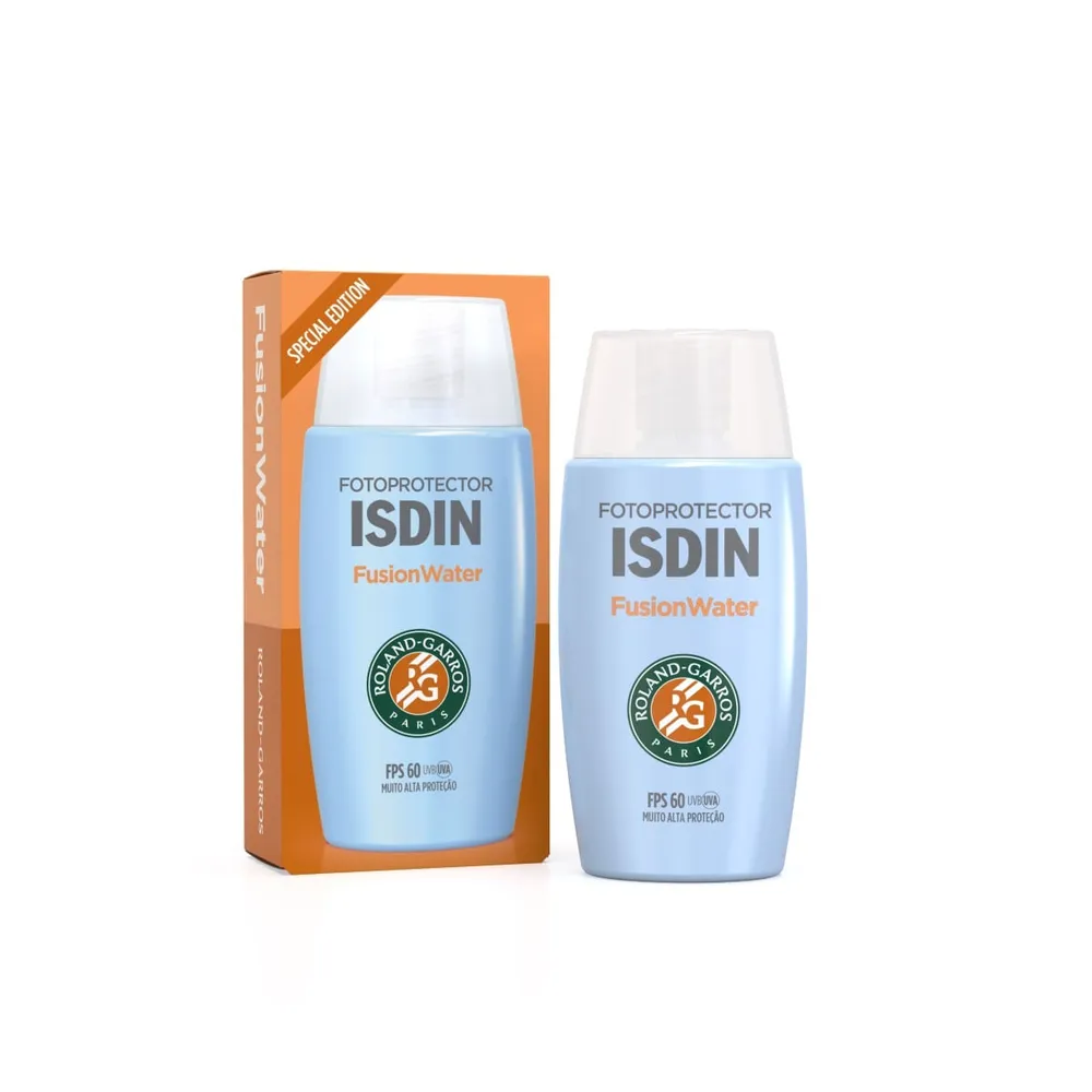 Protetor Solar Facial ISDIN Fusion Water Roland Garros FPS60 50ml