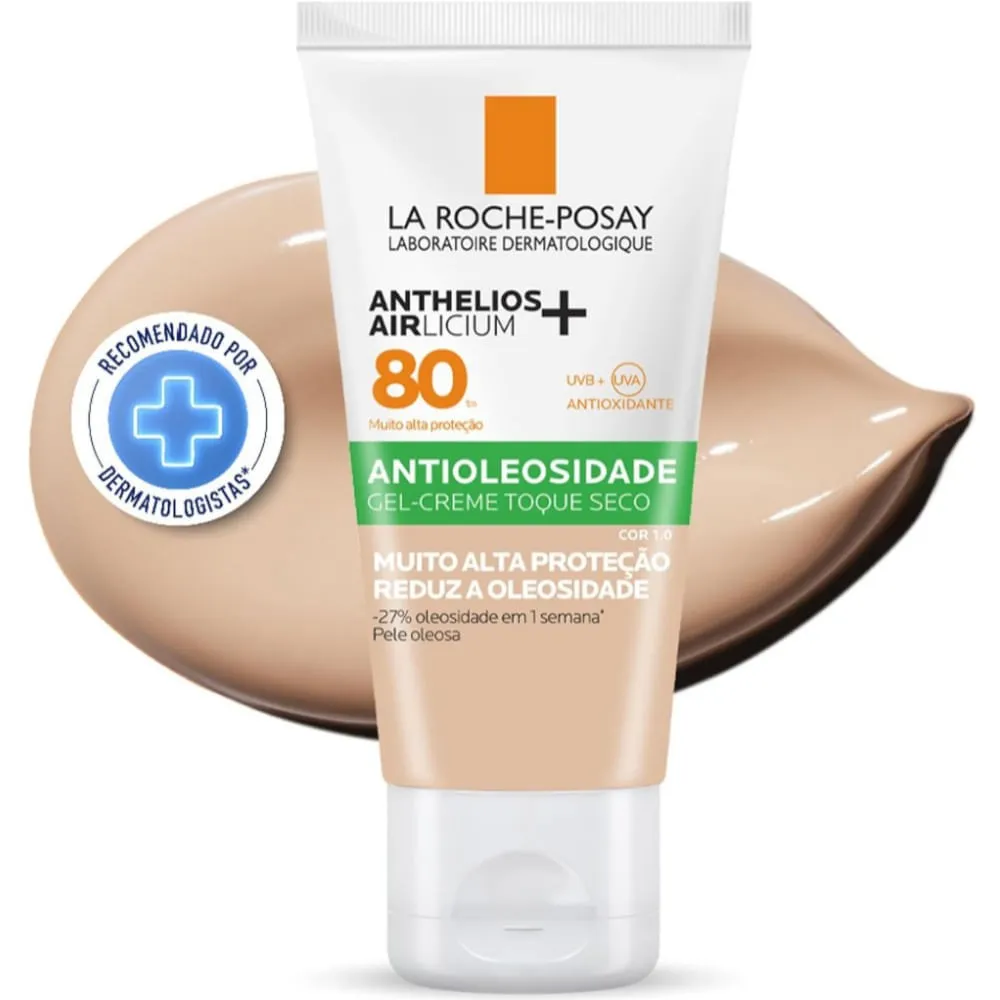 Protetor Solar Facial La Roche-Posay Anthelios Airlicium+ FPS80 Cor 1.0 40g - Cor 2.0