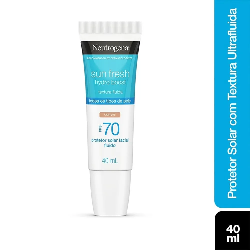 Protetor Solar Facial Neutrogena Sun Fresh Hydro Boost FPS70 Cor 2.0 40ml