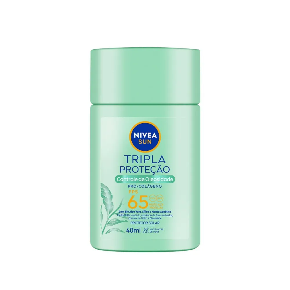 Protetor Solar Facial Nivea Sun Tripla Proteção FPS65 Controle de Oleosidade 40ml