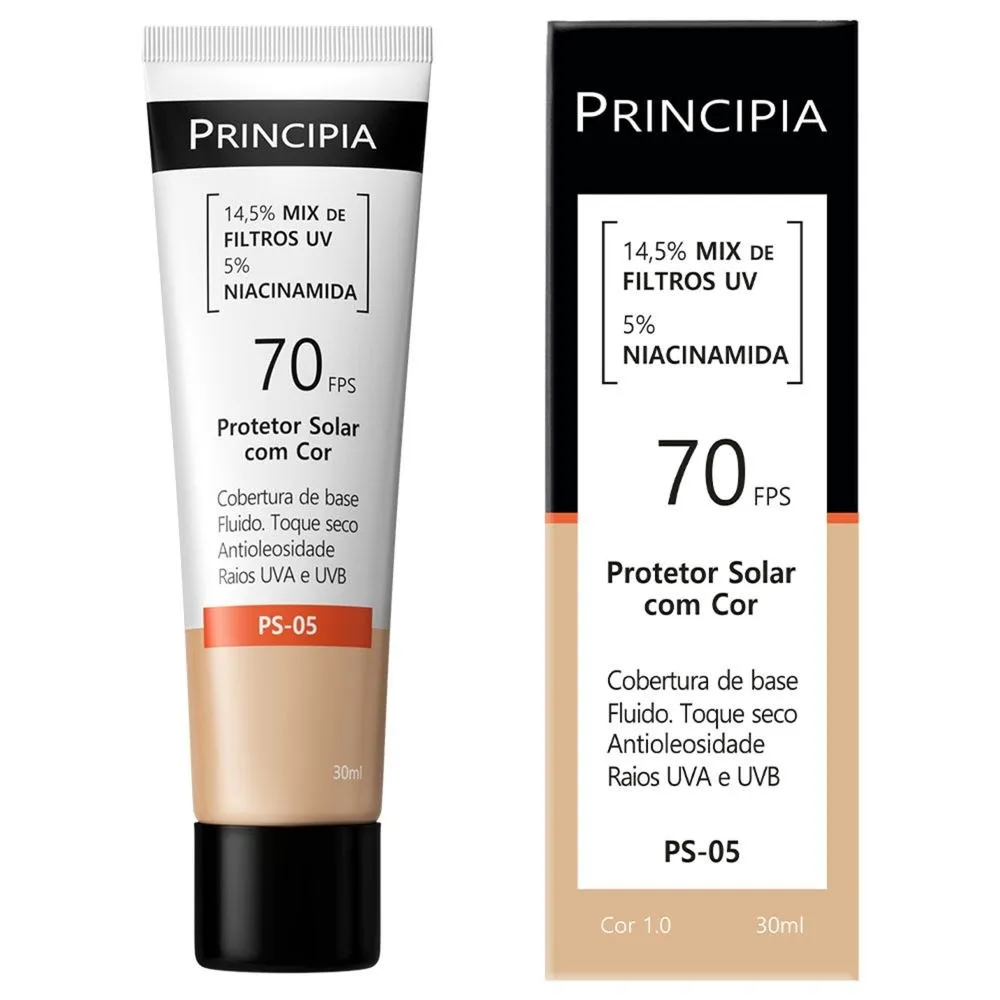 Protetor Solar Facial Principia Ps-05 Cor 1.0 Fps70 30ml