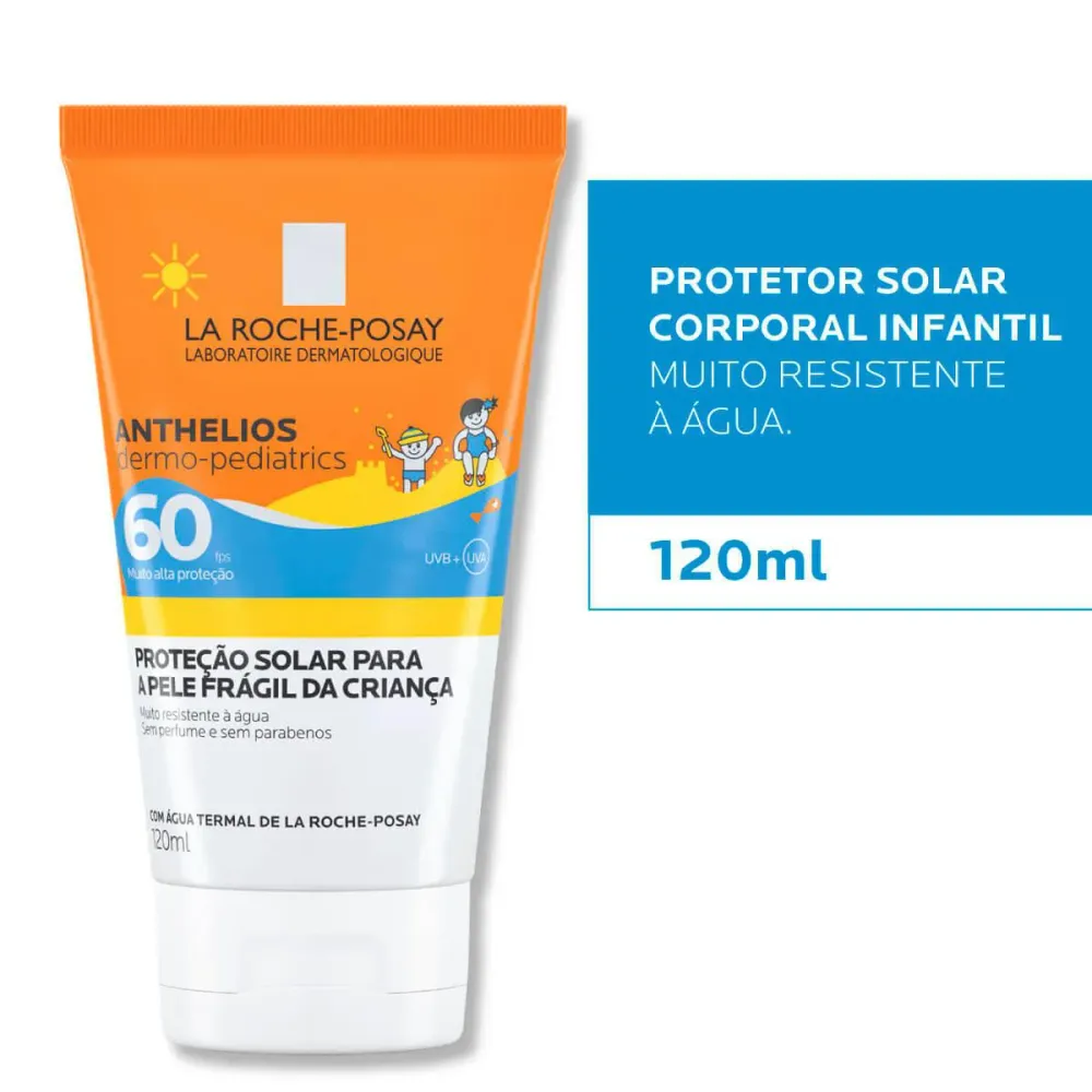 Protetor Solar Infantil La Roche-Posay Anthelios Dermo-Pediatrics FPS 60 Proteção para Pele de Criança 120ml