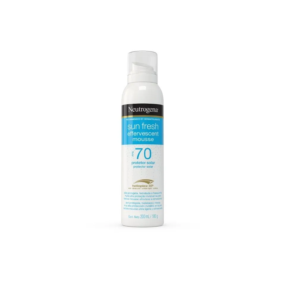 Protetor Solar Neutrogena Sun Fresh Fps70 Mousse Efervescente 200ml