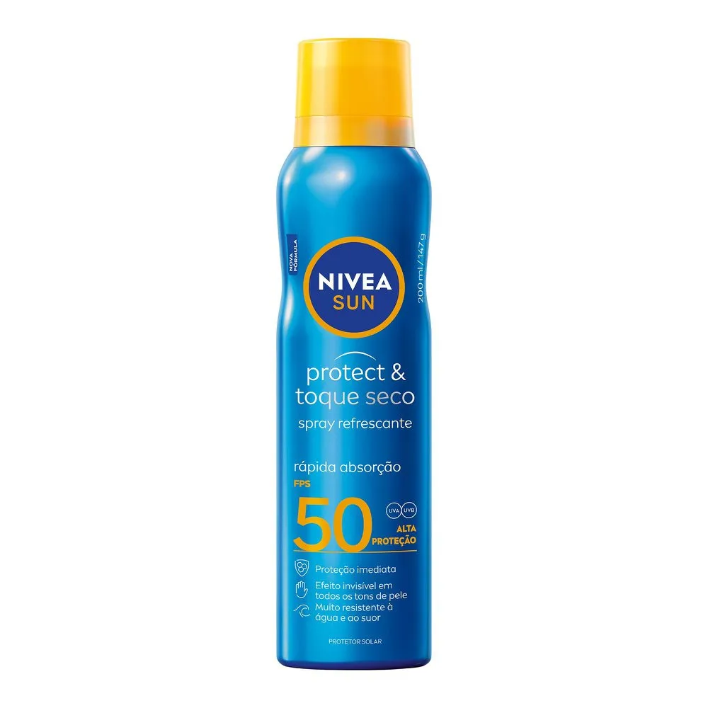 Protetor Solar Nivea Sun Protect & Toque Seco FPS50 Spray 200ml