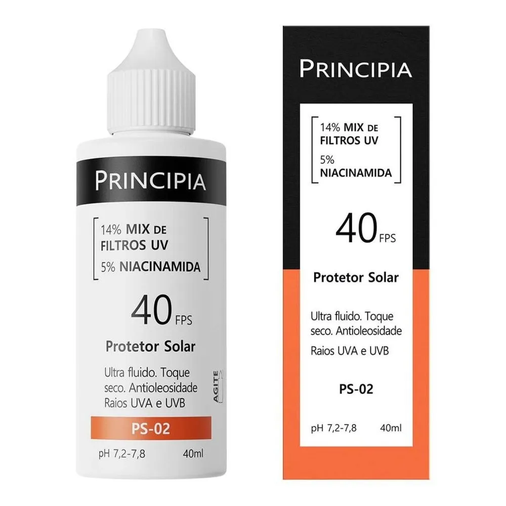 Protetor Solar Principia Mix De Filtros + Niacinamida Ps-02 Fps40 40ml