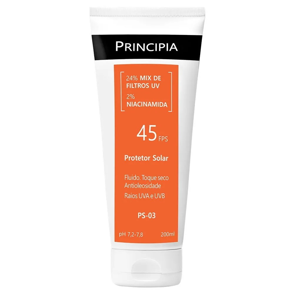 Protetor Solar Principia PS-03 FPS45 Mix de Filtros + Niacinamida 200ml