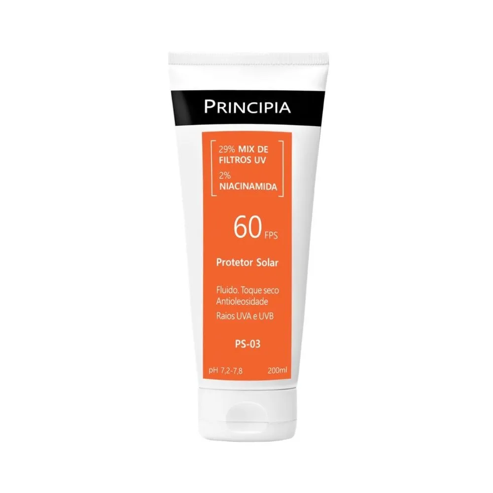 Protetor Solar Principia PS-03 FPS60 Mix de Filtros + Niacinamida 200ml