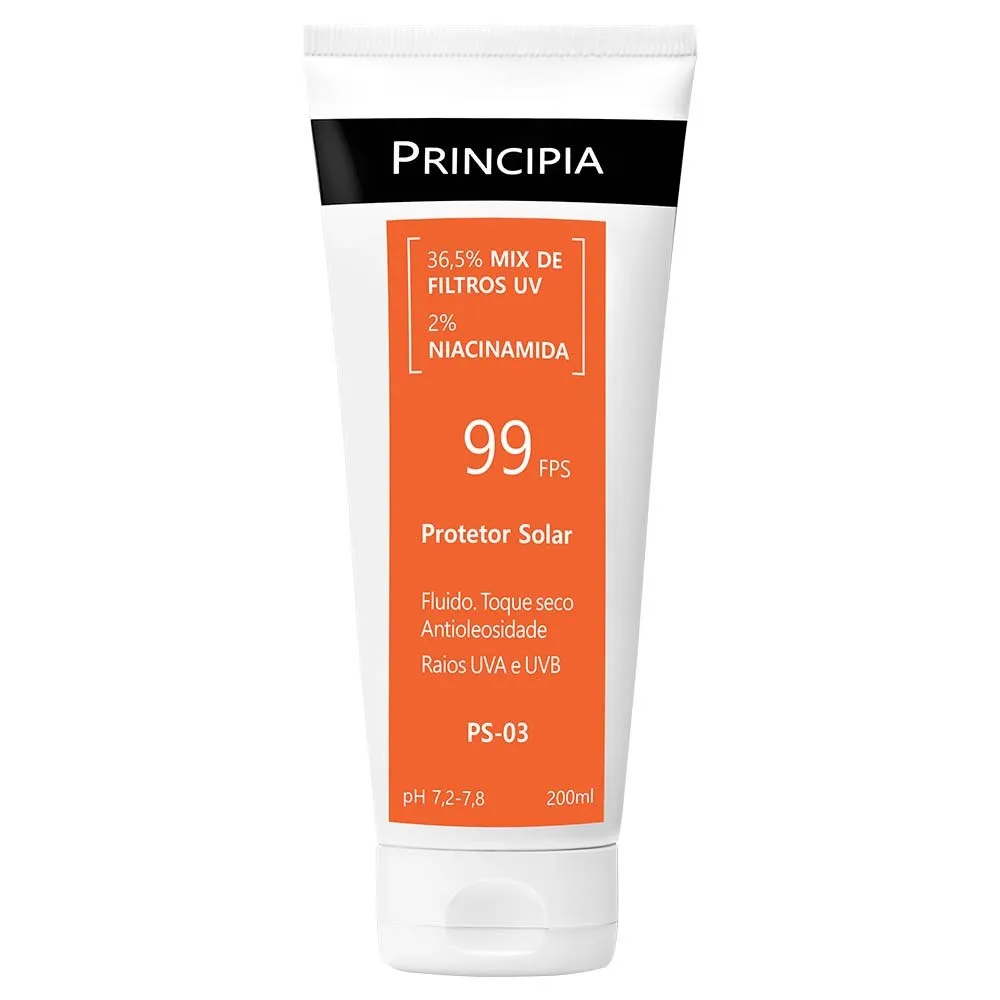 Protetor Solar Principia PS-03 FPS99 Mix de Filtros + Niacinamida 200ml