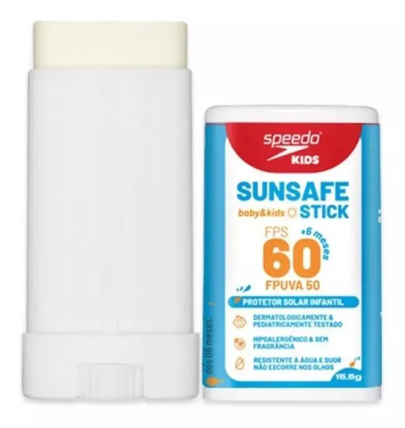 Protetor Solar Speedo Infantil Sunsafe Stick Baby & Kids Fps60 Fpuva50 15,5G - Pink Cheeks
