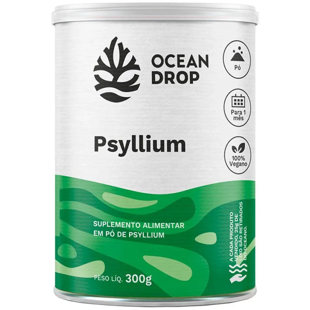 PSYLLIUM EM Pó VEGANO (300G) - OCEAN DROP