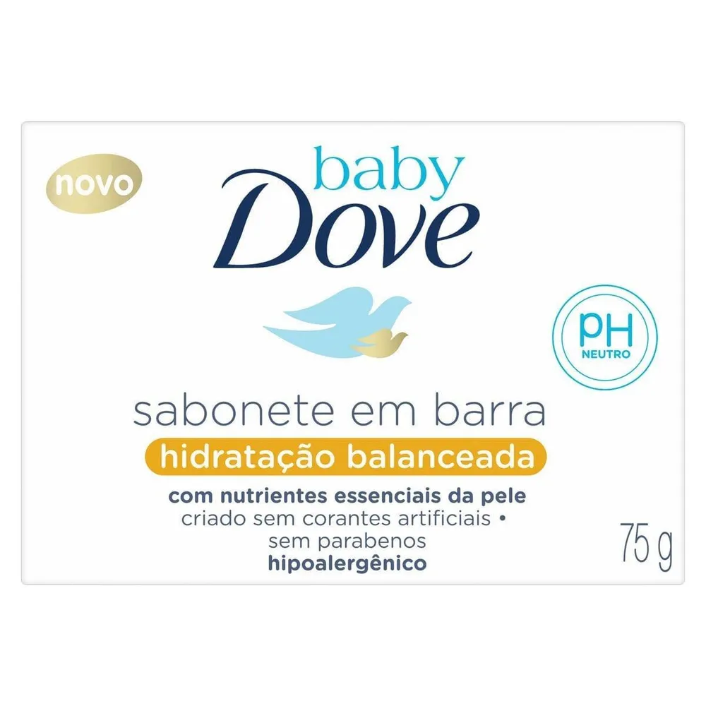 Sabonete em Barra Infantil Baby Dove Hidratação Balanceada 75g