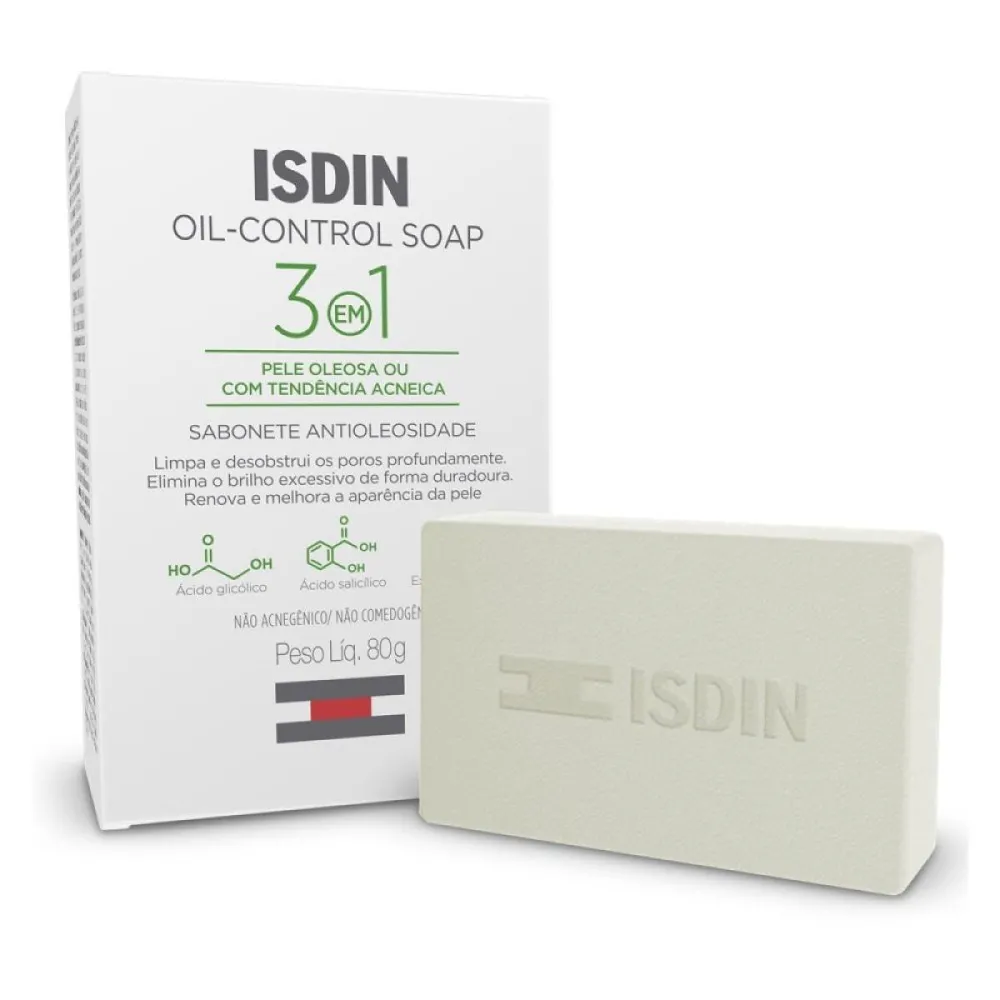 Sabonete facial Antioleosidade isdin oil control soap - 80g