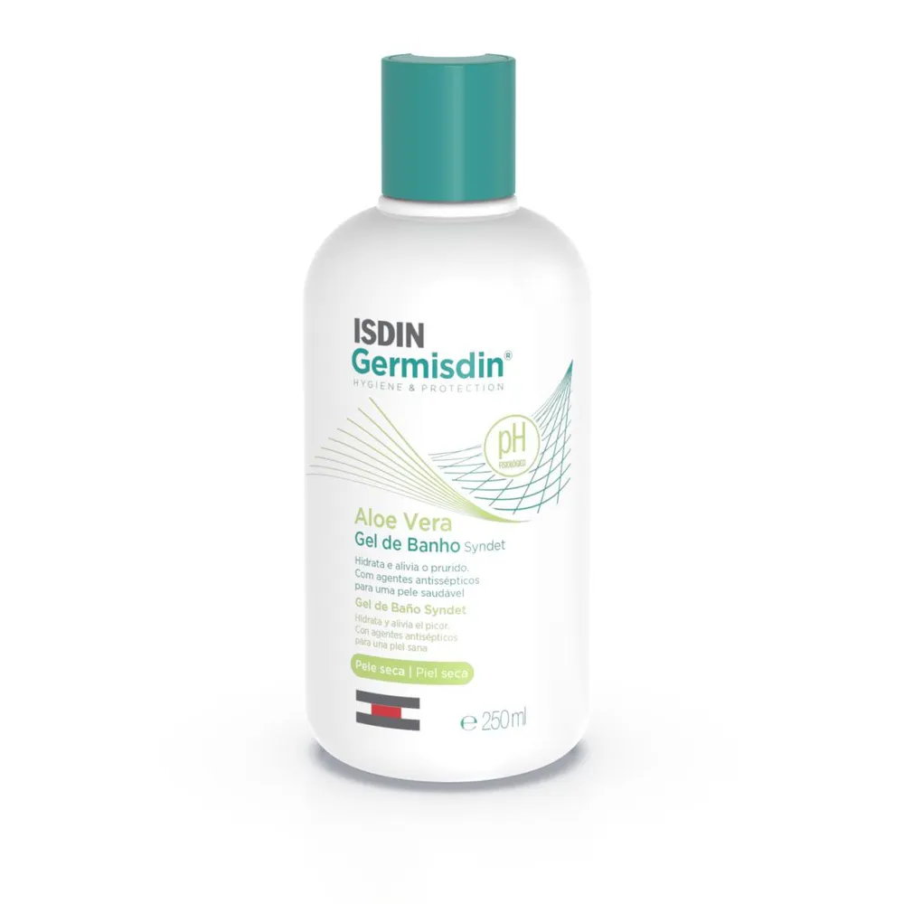 Sabonete Líquido Antisséptico Isdin Germisdin Aloevera Com 250ml