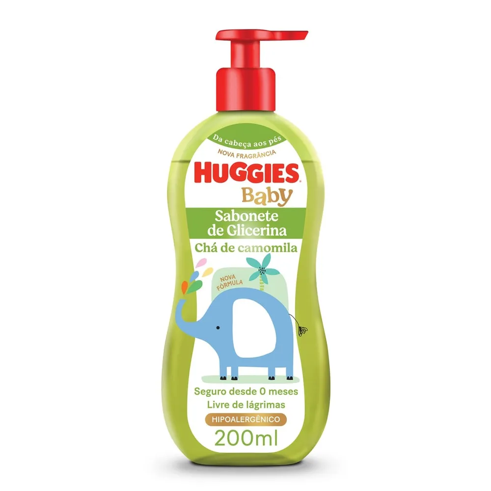 Sabonete Líquido Huggies Glicerina para bebê Camomila 200ml