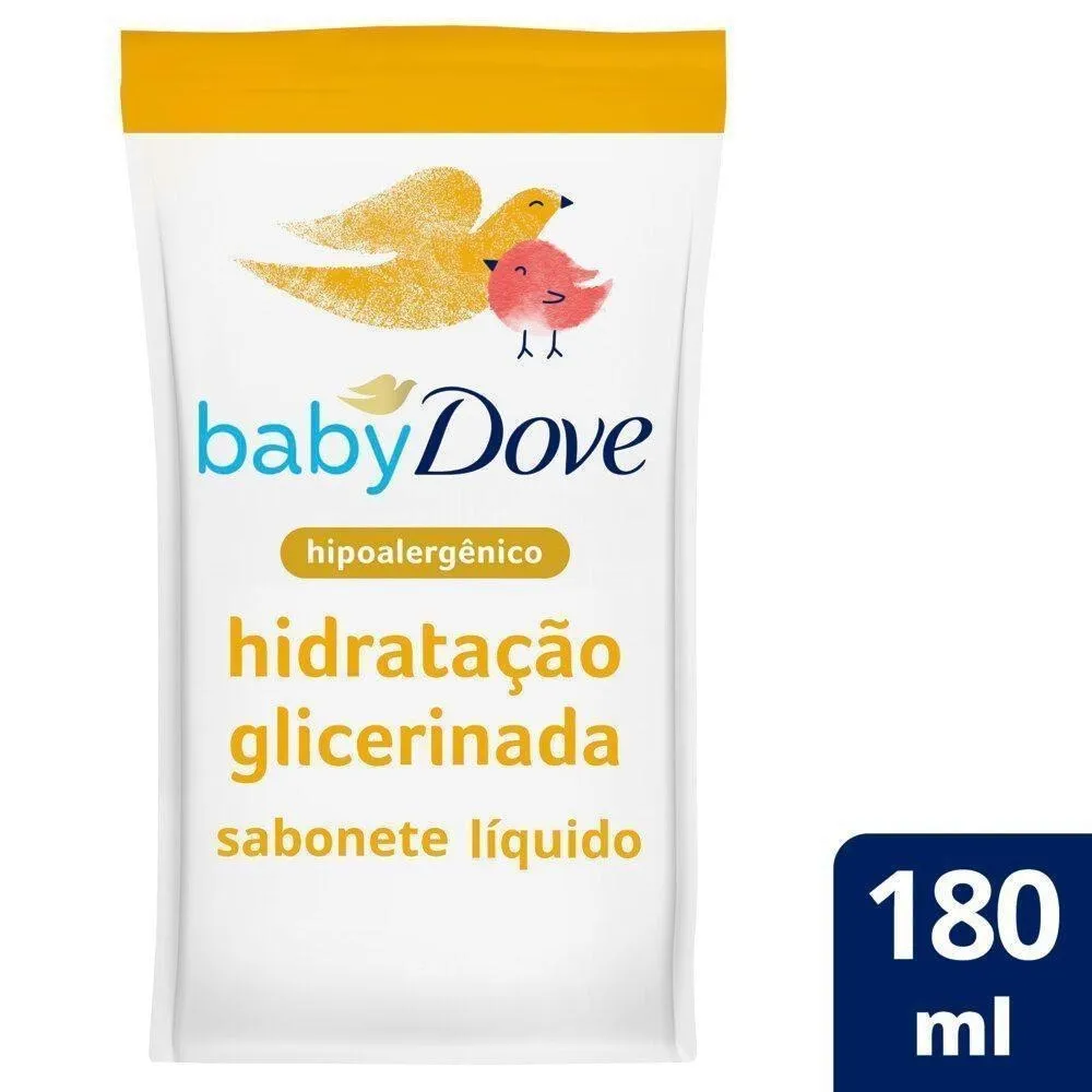 Sabonete Líquido Infantil Baby Dove Hidratação Glicerinada Relaxante Refil 400ml