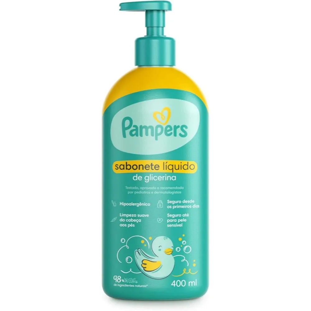 Sabonete Líquido Infantil Pampers Glicerina 400ml