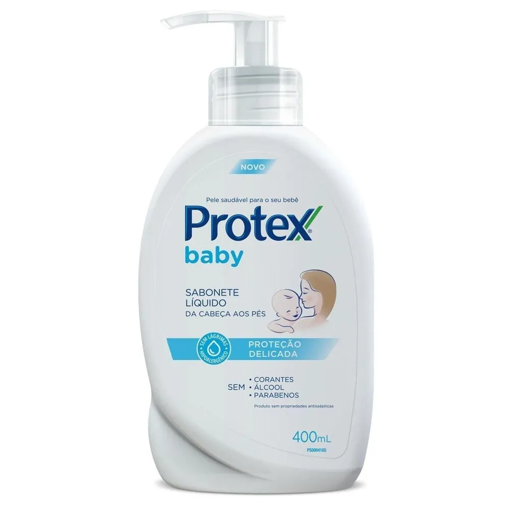 Sabonete Líquido Infantil Protex Baby Delicate Care Proteção Delicada da Cabeça aos Pés Refil 380ml