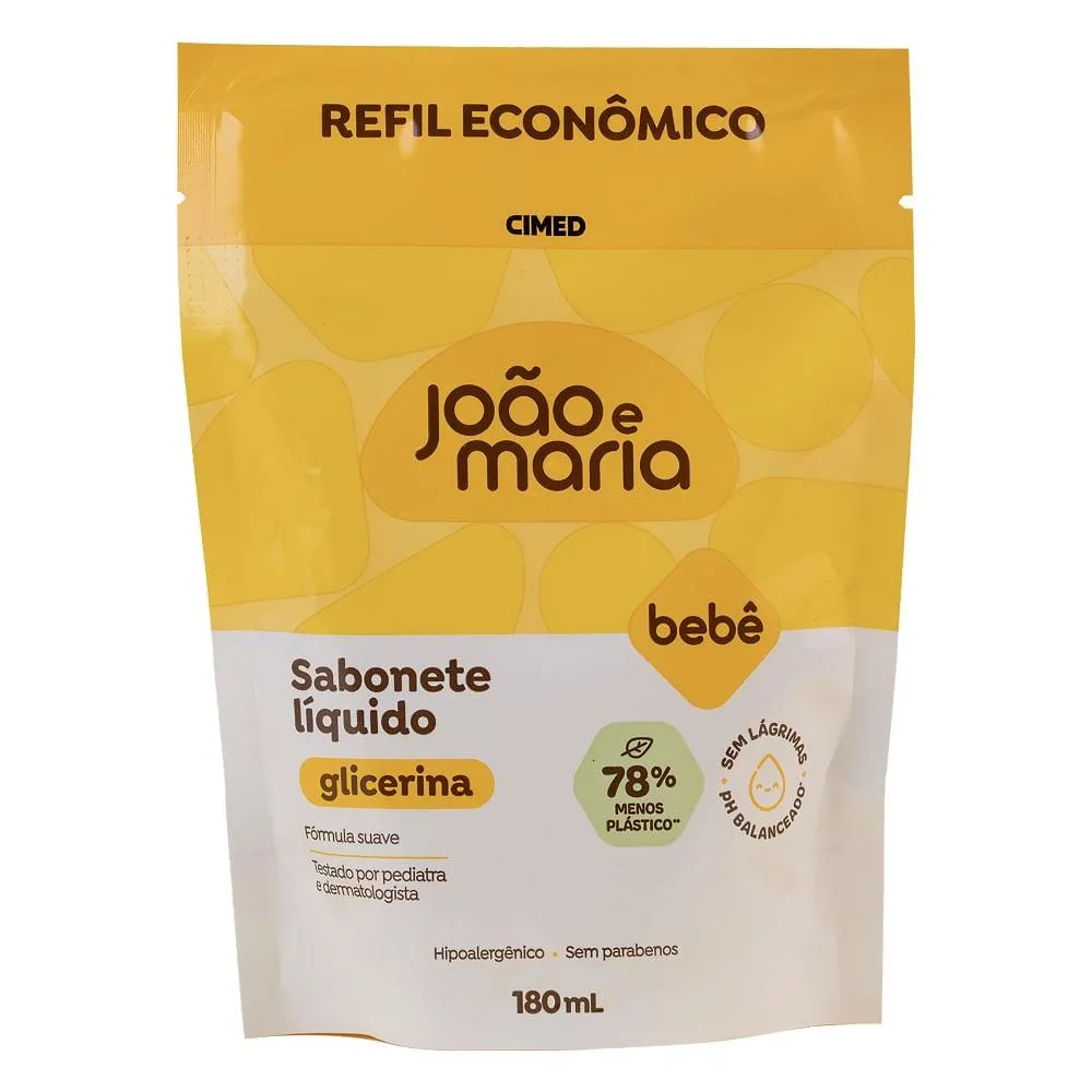 Sabonete Líquido João E Maria Sachê Refil Econômico 180ml