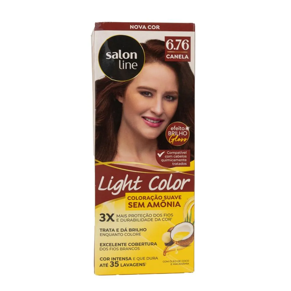 Salon Line - Light Brilho Color 6.76 Canela - Coloração