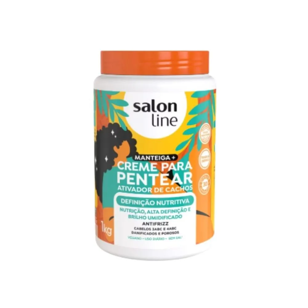 Salon Line - Manteiga Ativador de Cachos - Creme Ativador Capilar - 1kg