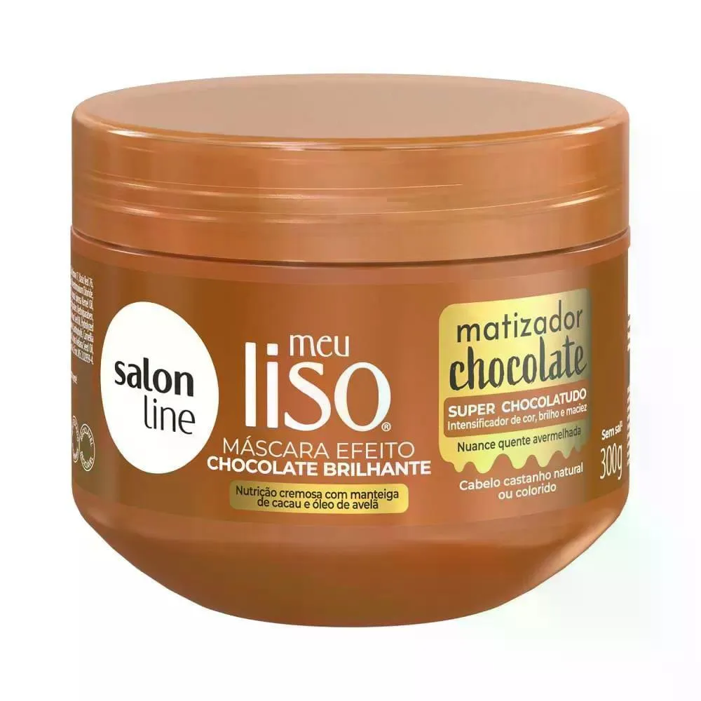 Salon Line - Meu Liso Matizador Chocolate Brilhante - Máscara Capilar - 300g