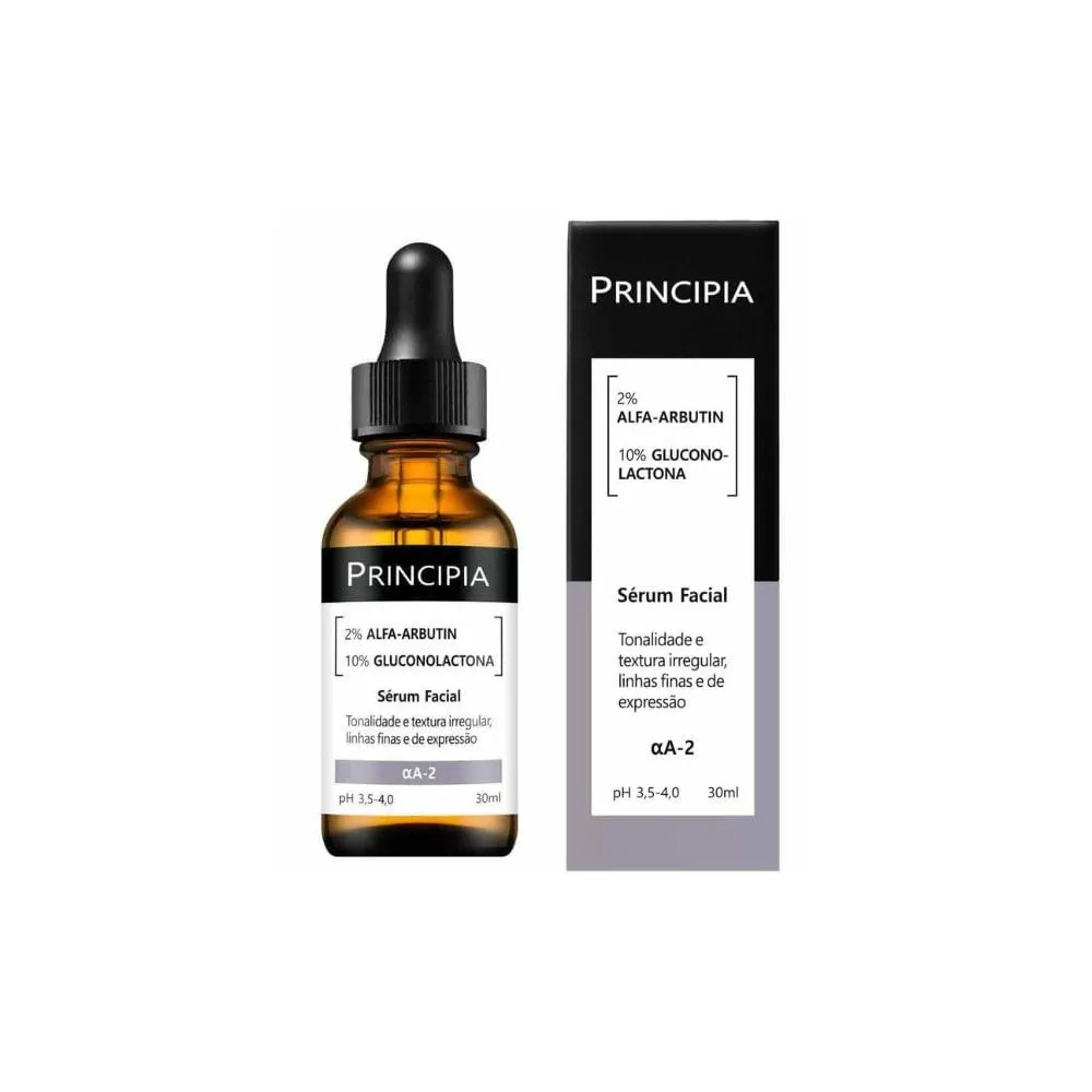 Sérum Facial Principia AA-2 Renovador com Alfa-Arbutin 2% e Gluconolactona 10% 30ml