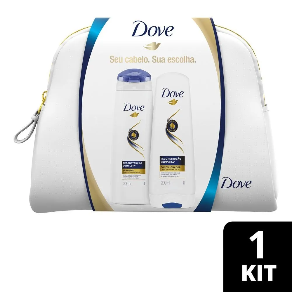 Shampoo+condicionador Dove Reconstrução Completa + Necessaire