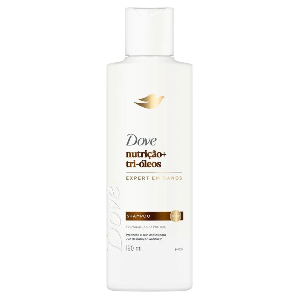 Shampoo Dove Nutrição + Tri-Óleos 190ml