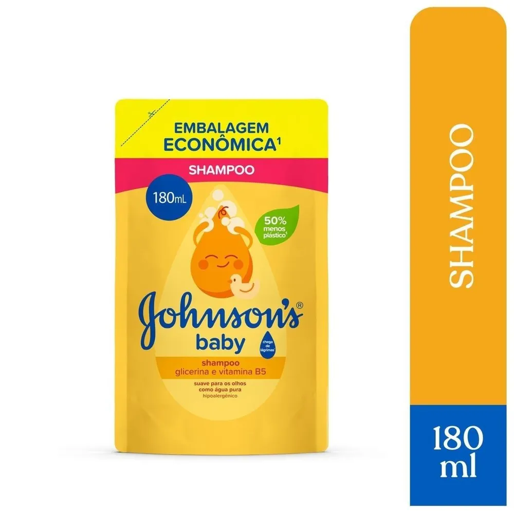 Shampoo Infantil Johnson's Baby Chega de Lágrimas Glicerina 180ml