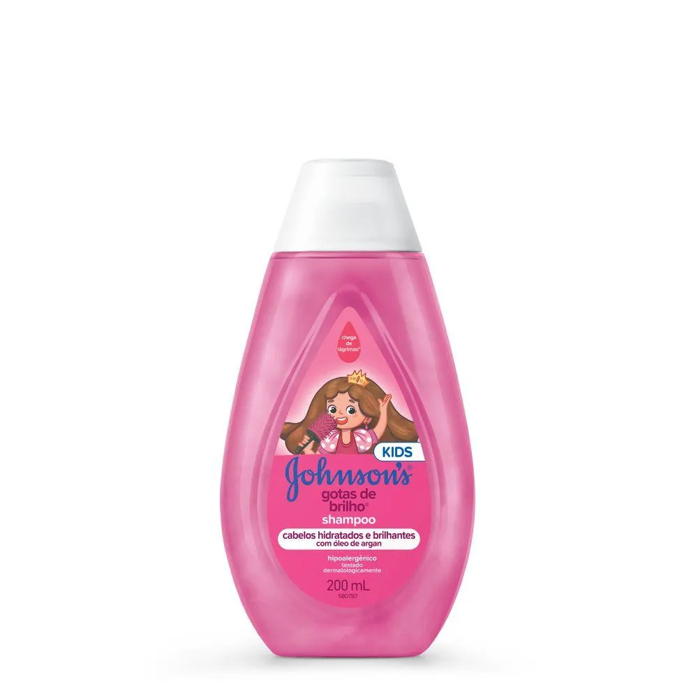 Shampoo Infantil Johnson's Baby Gotas de Brilho 200ml