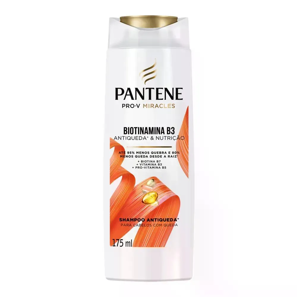 Shampoo Pantene Biotinamina B3 - Antiqueda e Nutrição 175ml