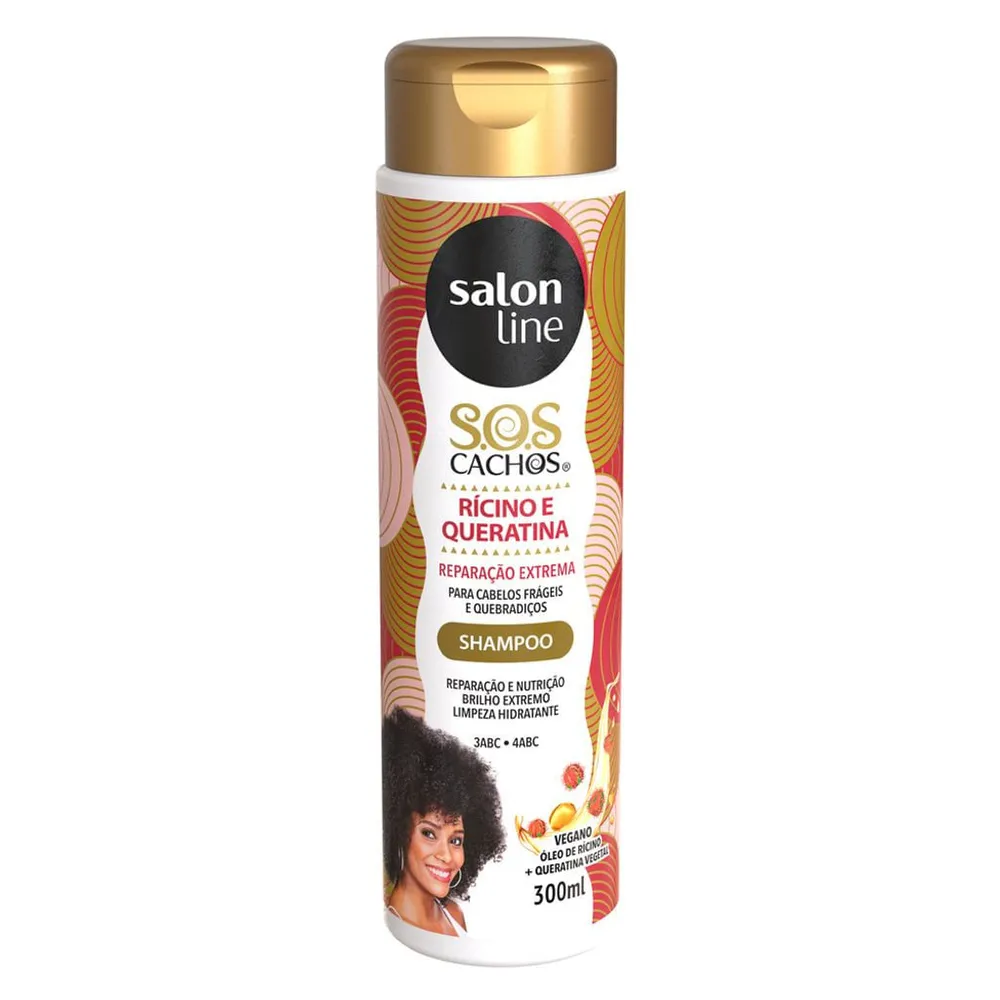 Shampoo Salon Line SOS Cachos - Rícino e Queratina 300ml
