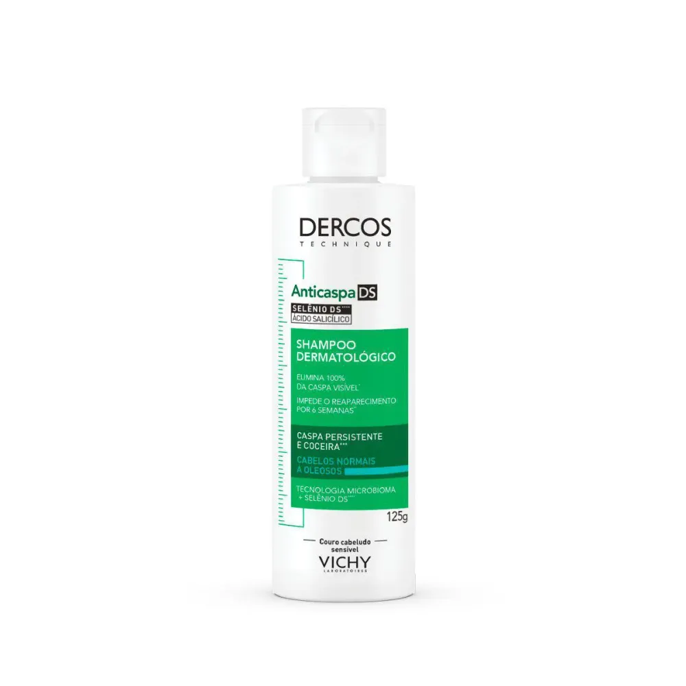 Shampoo Vichy Dercos Anticaspa DS Cabelos Normais e Oleosos Tratamento Dermatológico de Caspa 125g