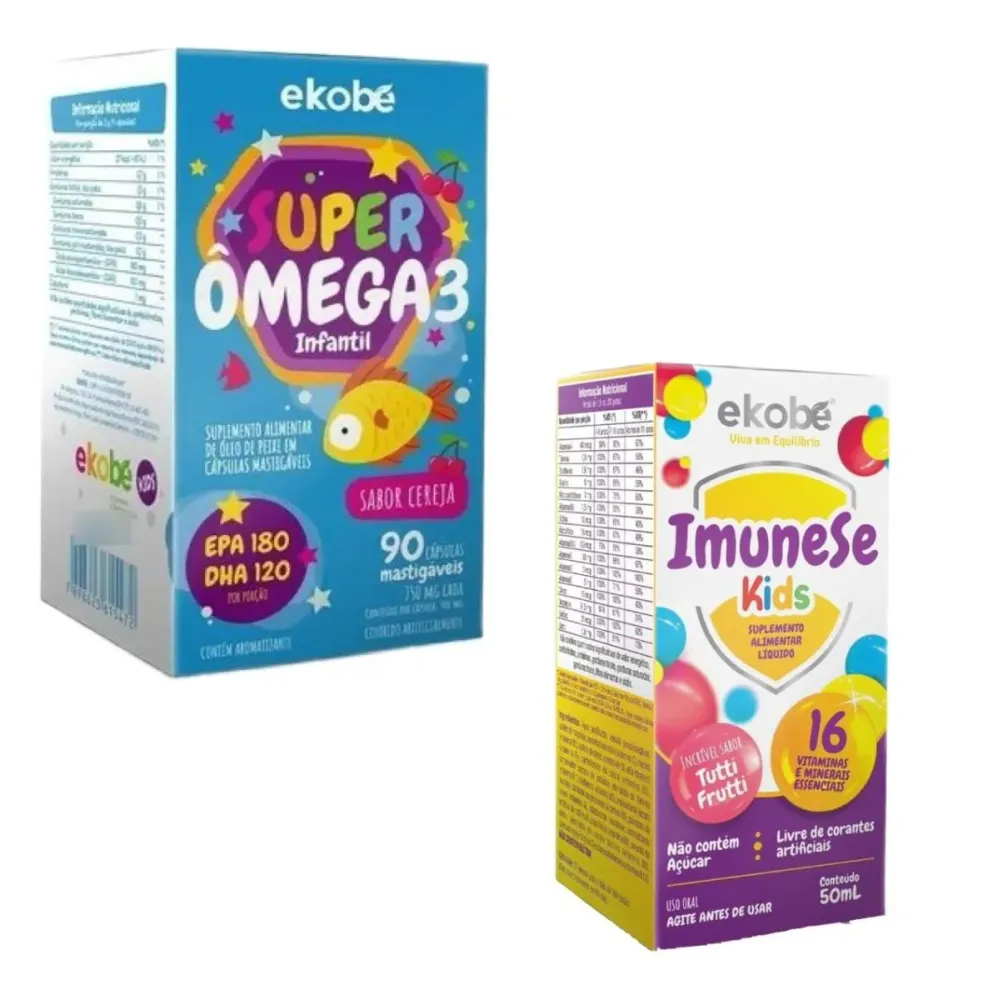 Super Ômega 3 + Imunese Kids 16 Vitaminas - Ekobé Kids
