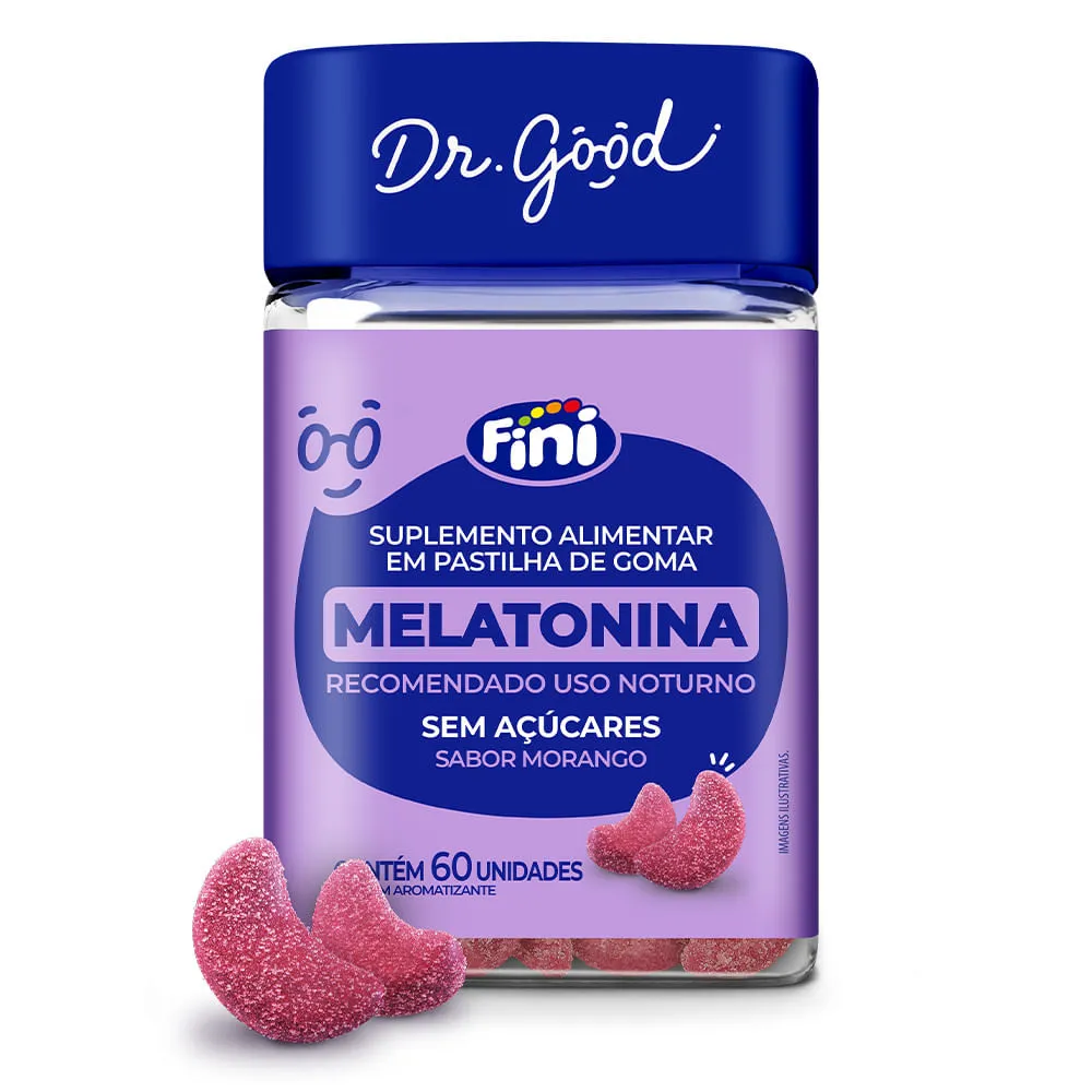 Suplemento Alimentar Dr.Good Fini Melatonina Sem Açucar 60un