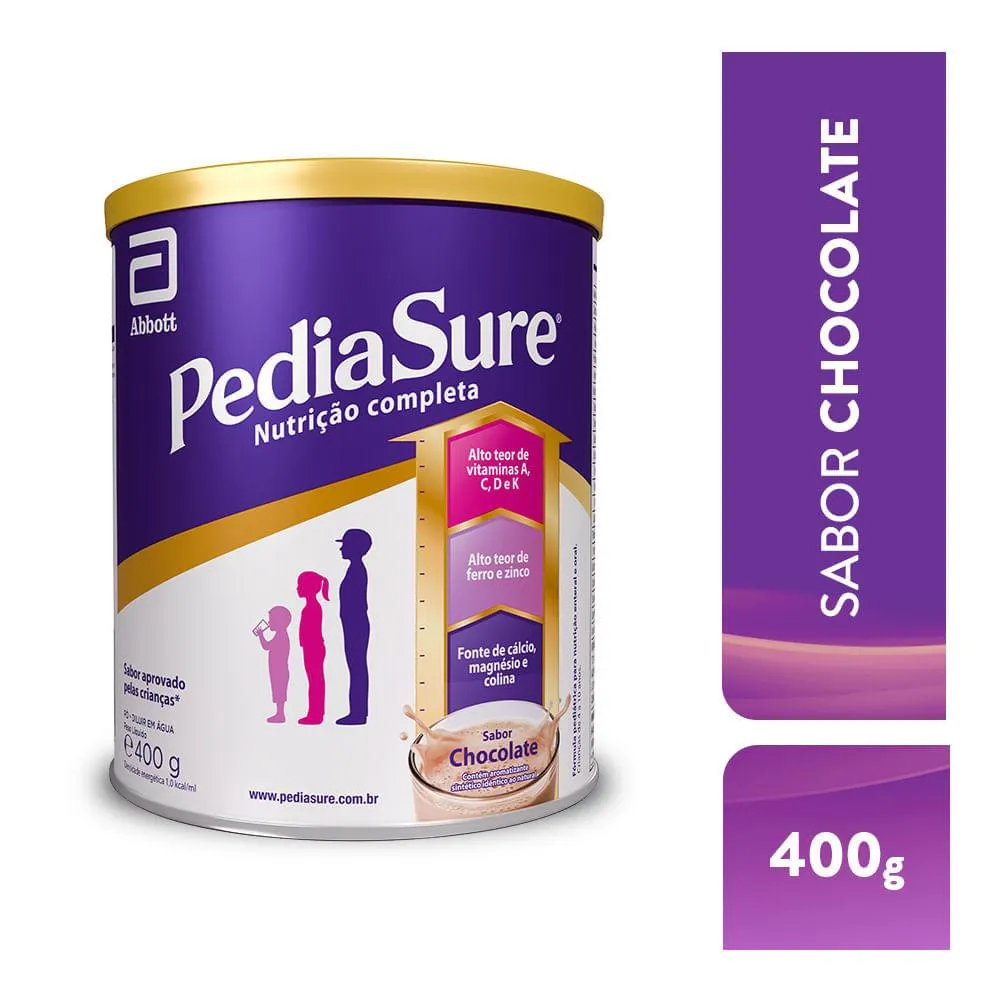 Suplemento Alimentar Infantil Pediasure Sabor Chocolate +4 Anos 400g