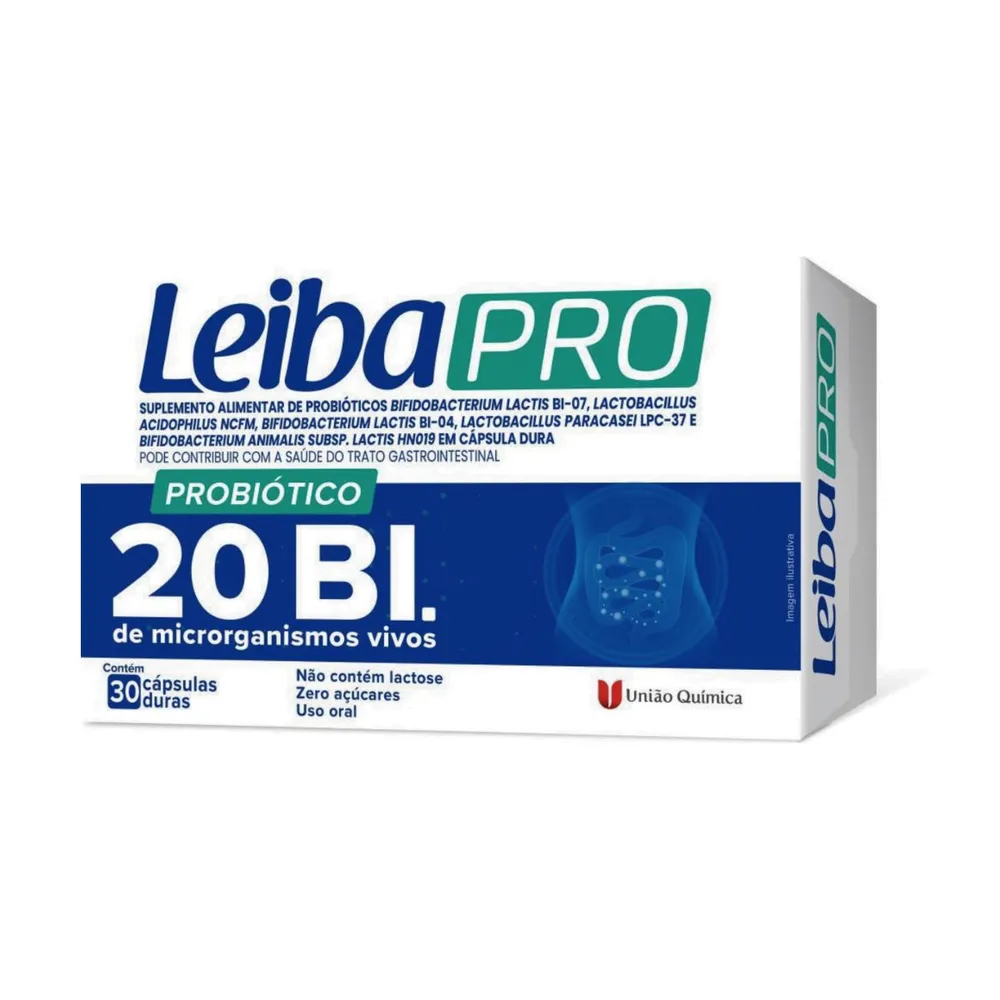 Suplemento Alimentar Leiba Pro Probiótico 3o Cápsulas Duras