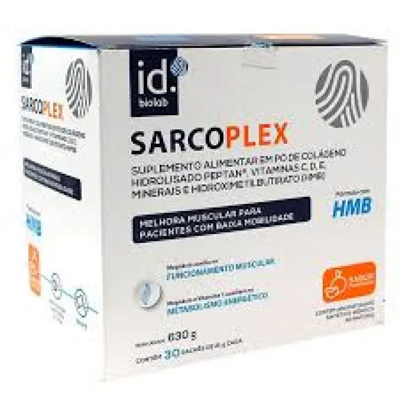 Suplemento Alimentar Sarcoplex Sabor Tangerina 30 Sachês