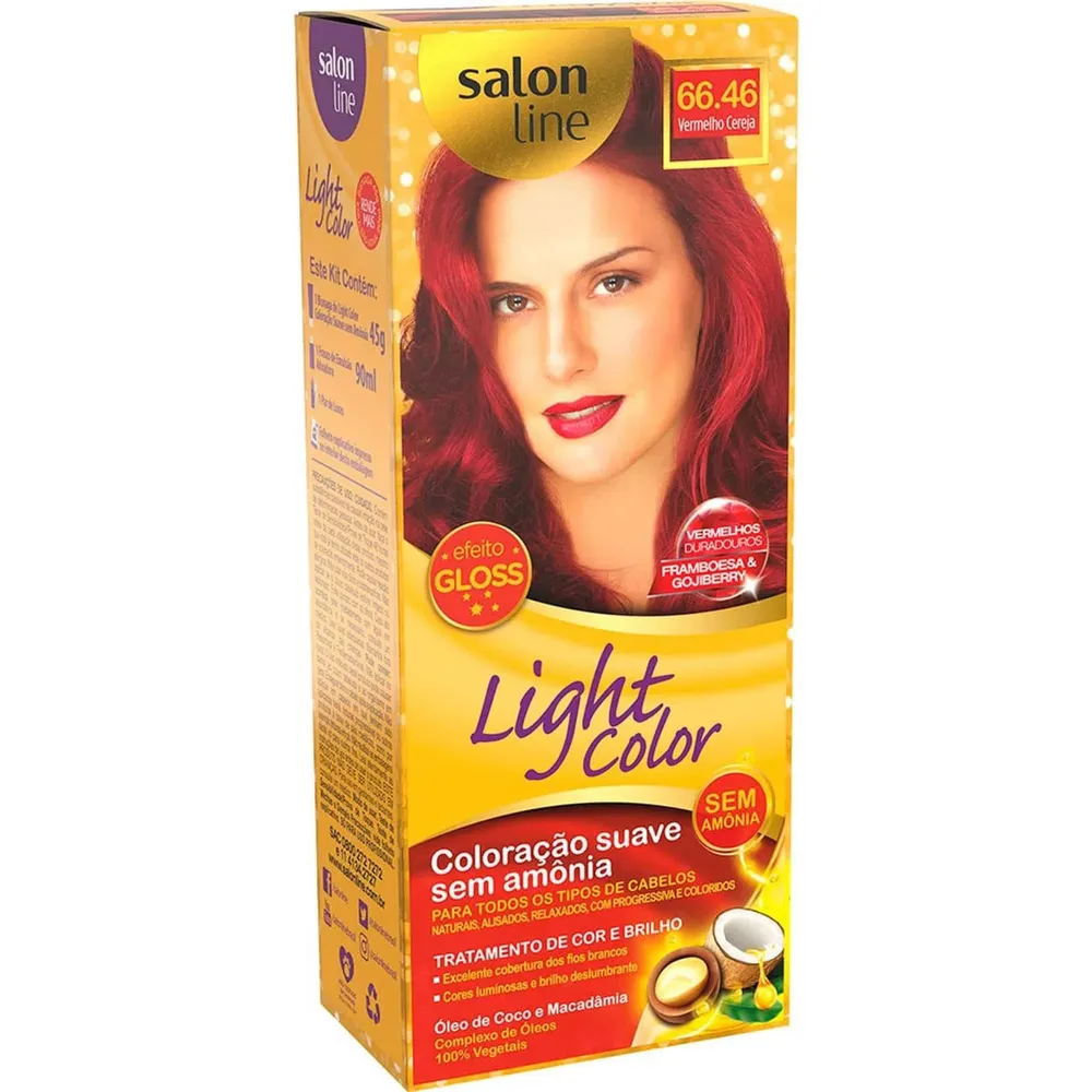 Tintura Salon Line Light Color Cor: 66.46 Vermelho Cereja