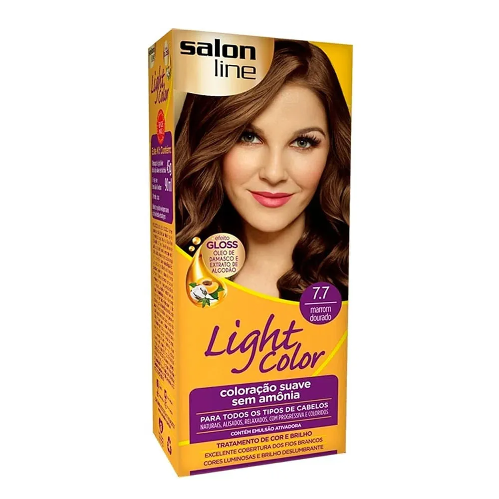 Tintura Salon Line Light Color Cor: 7.7 Marrom Dourado