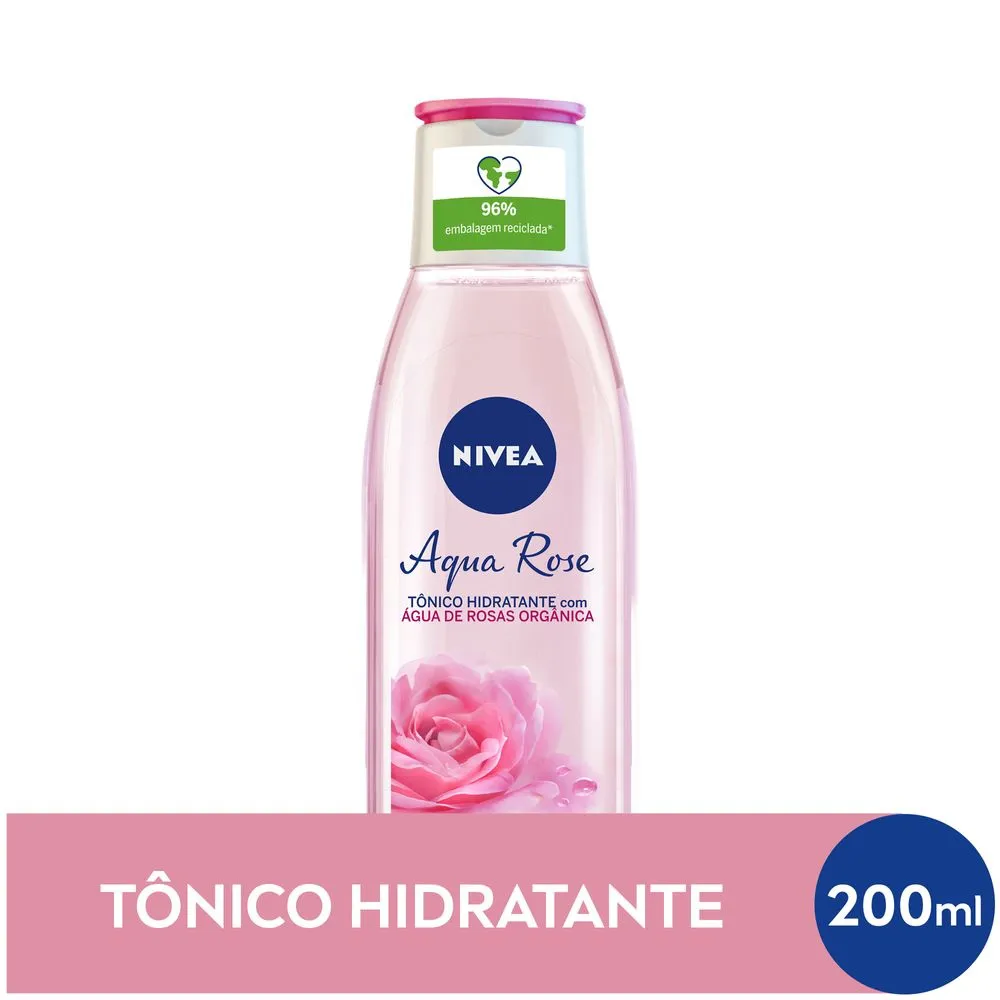 Tônico Facial Nivea Aqua Rose com Água de Rosas Orgânica 200ml
