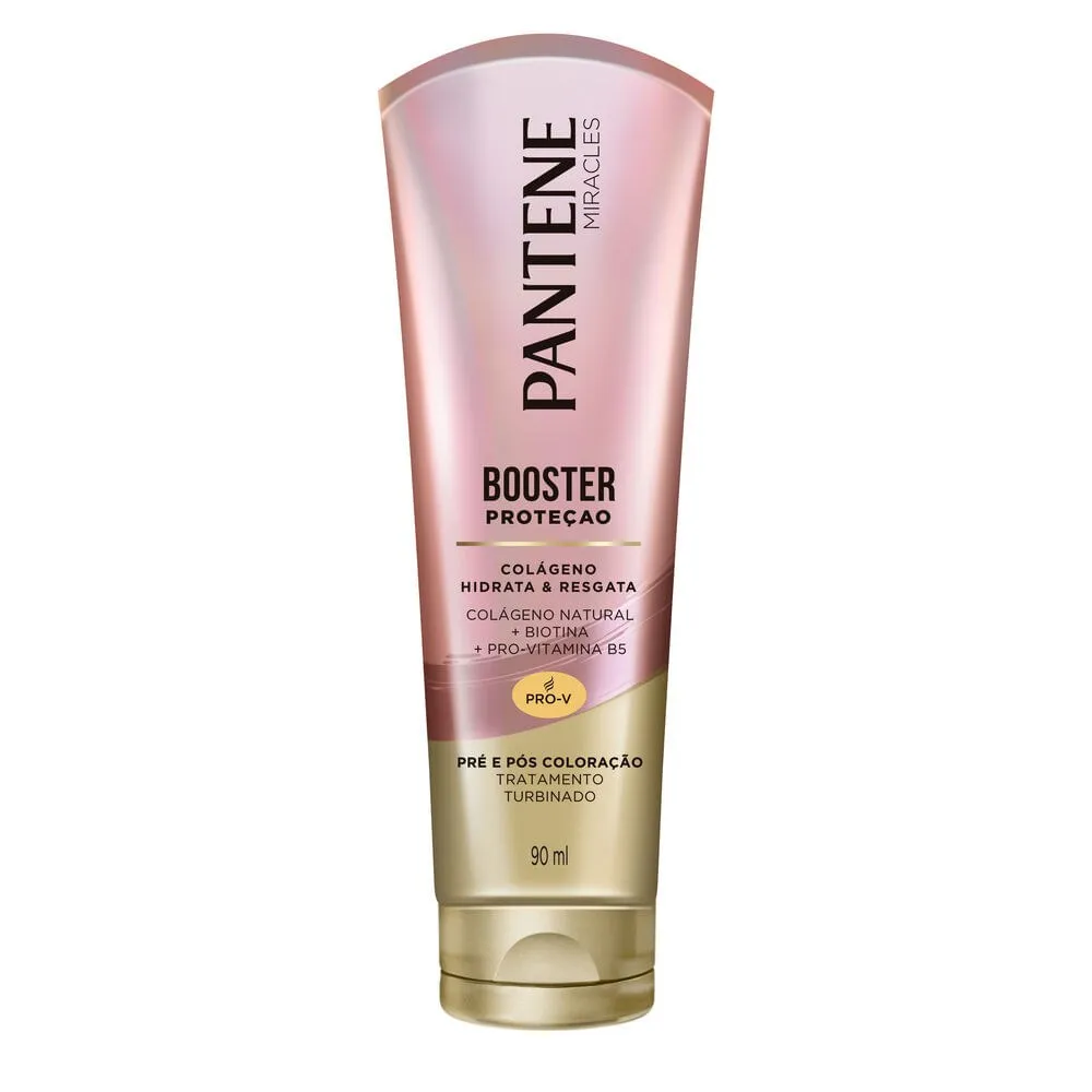 Tratamento Pré E Pós Coloração Sem Sal. Pantene Booster De Proteção Da Cor Com Colágeno 90 Ml