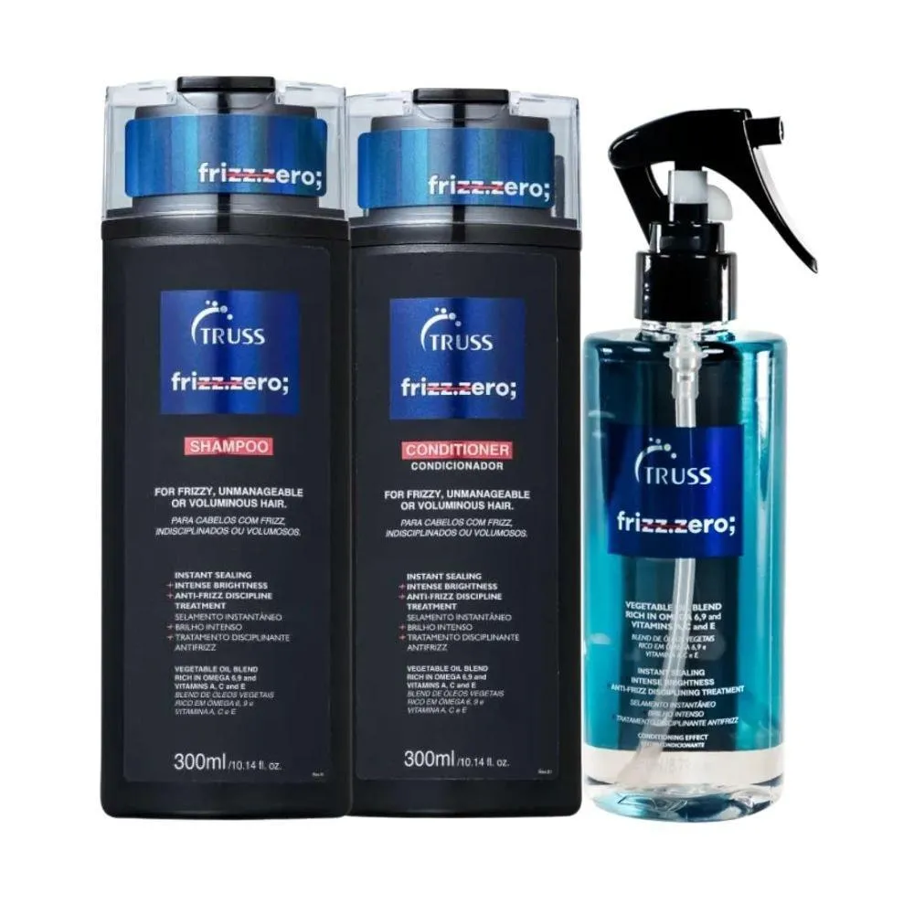 Truss Frizz Zero - Shampoo 300ml + Condicionador 300ml + Leave-in 260ml