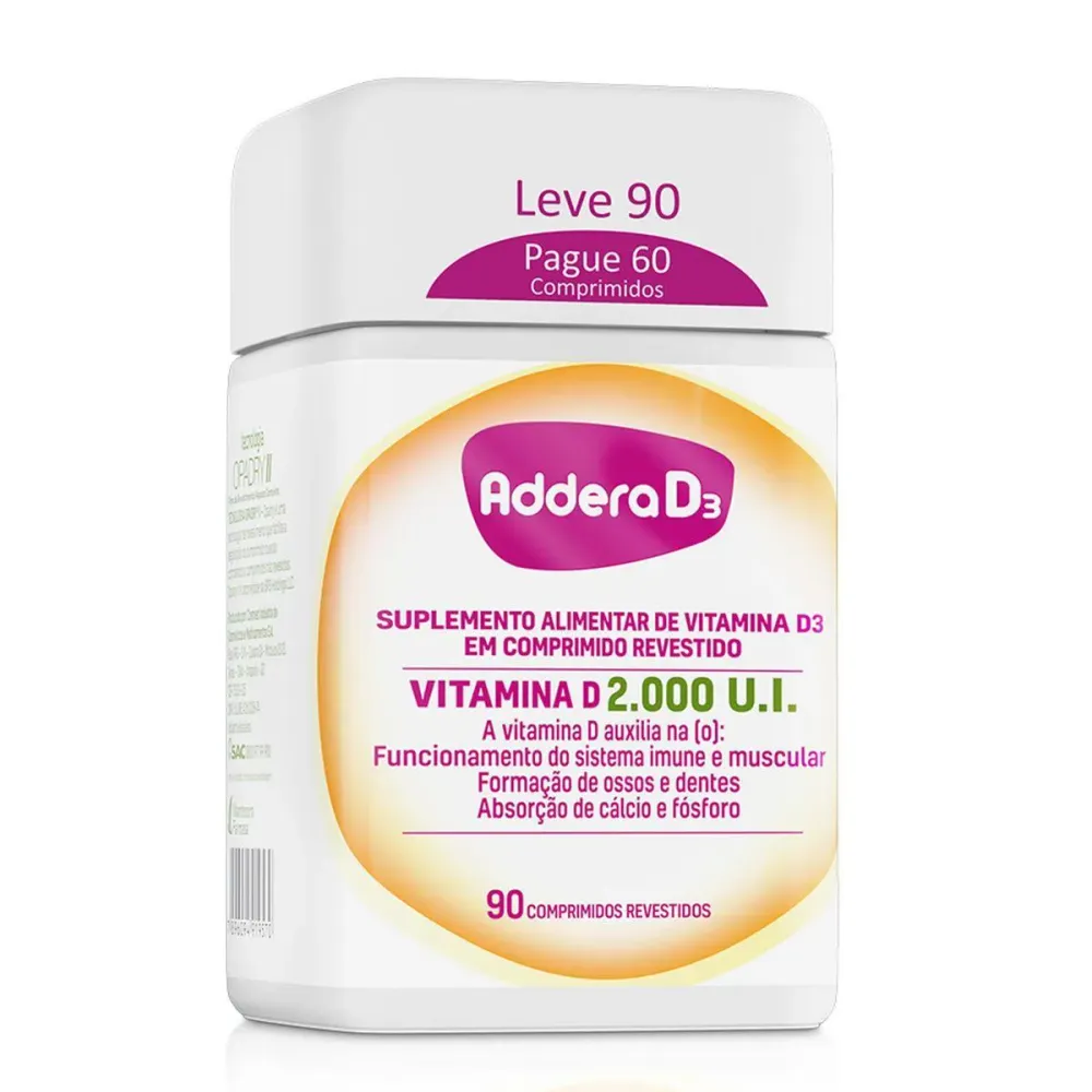 Vitamina D 2.000UI Addera D3 90 comprimidos
