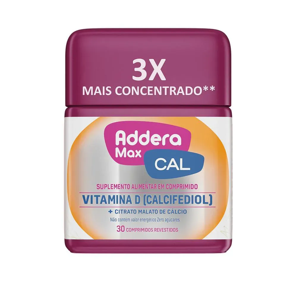 Vitamina D Addera Max Cal com 30 Comprimidos